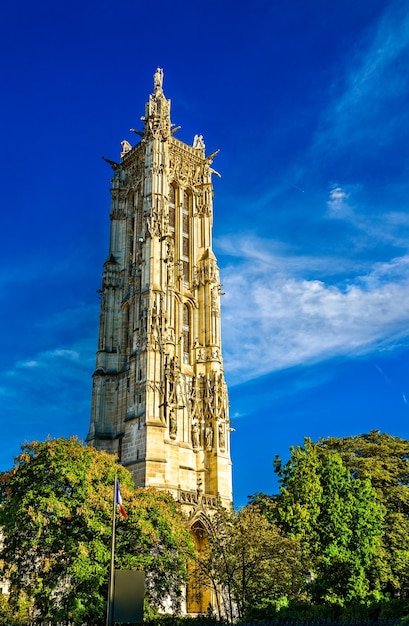 Saint jacques toren een flamboyante gotische toren in parijs frankrijk