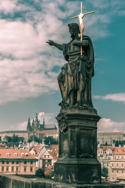 Saint John the Baptist on Charles Bridge in Prague