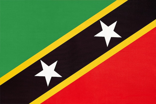 Bandiera nazionale in tessuto saint kitts e nevis