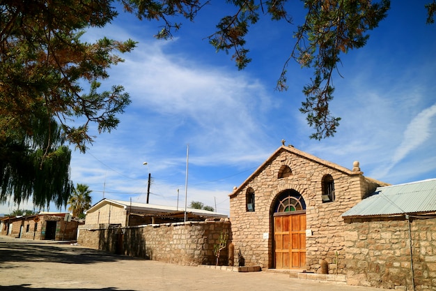 Церковь Святого Лукаса в городе Токонао, Сан-Педро-де-Атакама, Чили
