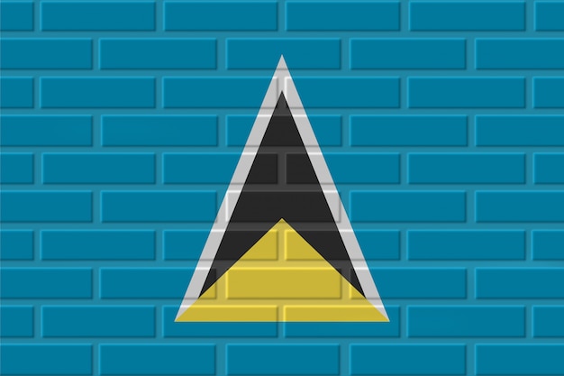 Photo saint lucia brick flag illustration