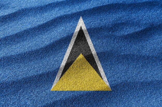 Saint Lucia zandvlag nationale vlag