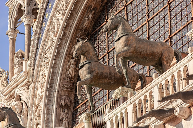 Saint Mark Cathedral-architectuurdetail in Venetië in Italië