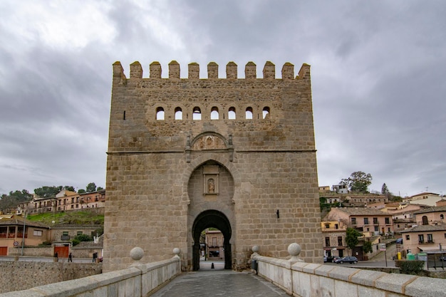 Saint Martin Bridge across Tagus River Toledo Spain