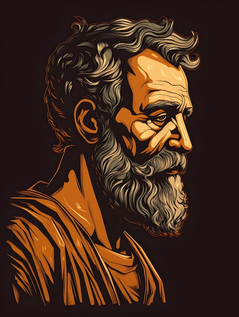 Saint Matthias Apostle of Jesus Christ Colored Illustration Generative Ai