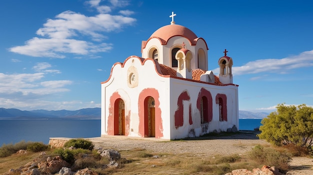 Photo saint nektarios church on aegina island