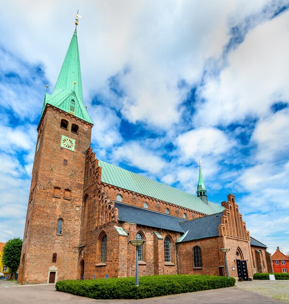 Photo saint olaf cathedral in the old town of helsingor in denmark