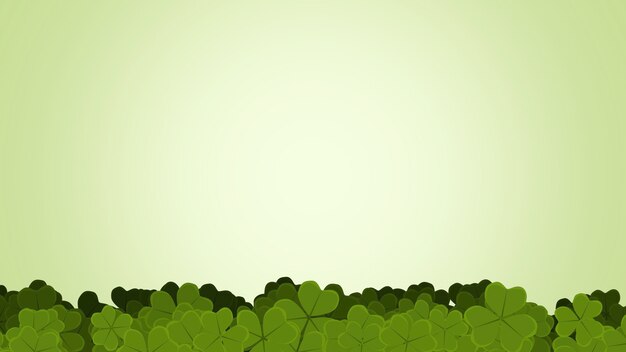 Photo saint patrick day holiday background with green shamrocks. luxury and elegant style 3d illustration for holiday