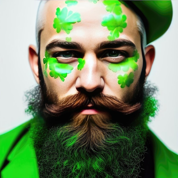 Saint Patrick in the form of a man Generative AI