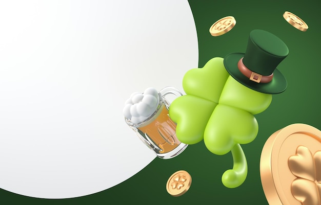 Saint Patrick's Day 3D Illustration