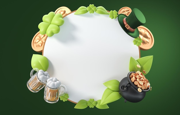 Saint Patrick's Day 3D Illustration