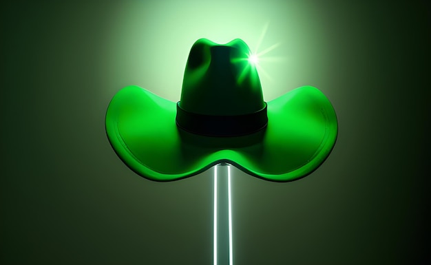 Saint Patrick's Day Banner Background with shamrock leaves Hat Generative AI