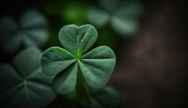 Saint Patrick's Day enkele klaver achtergrond van ruimte voor tekst.