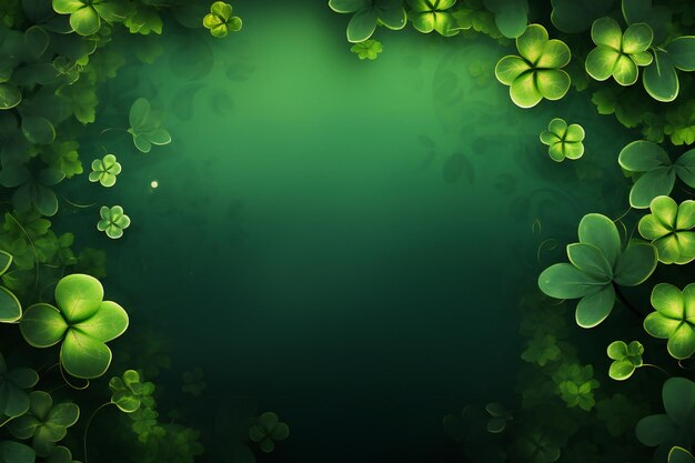 Saint Patricks Day background with empty copy space