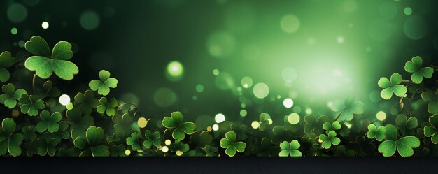 Saint Patricks Day background with empty copy space