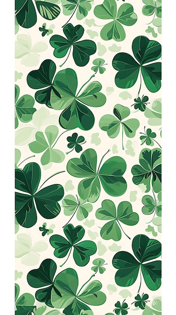 Photo saint patricks day green background green irish clover leaves pattern grass leaves ireland spring