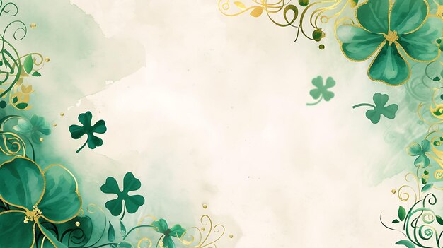 Photo saint patricks day seamless background with copy space