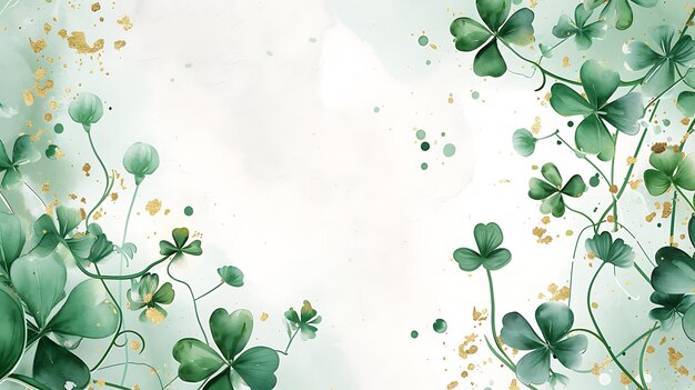 Saint Patricks day seamless background with copy space