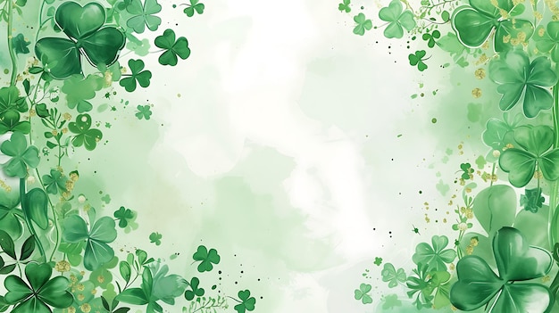 Photo saint patricks day seamless background with copy space