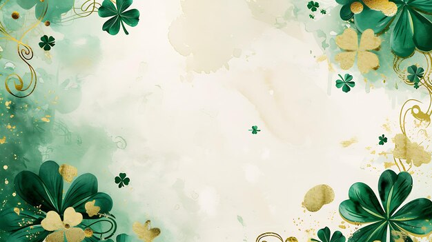 Photo saint patricks day seamless background with copy space