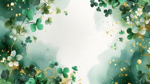 Photo saint patricks day seamless background with copy space