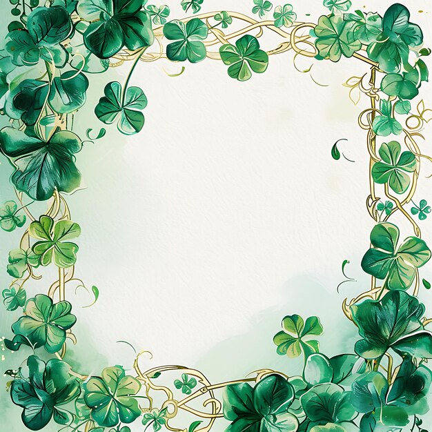 Photo saint patricks day seamless background with copy space