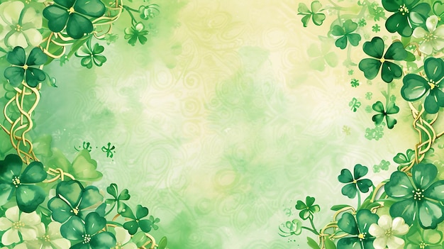 Photo saint patricks day seamless background with copy space