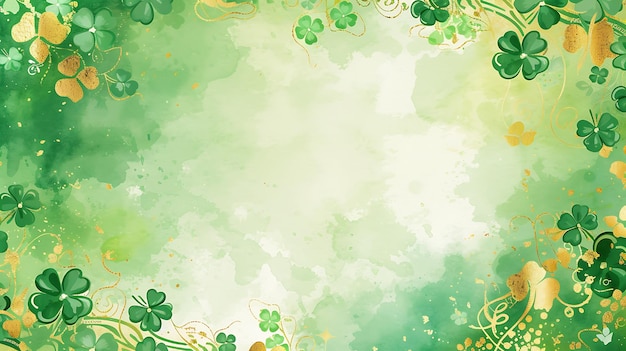 Photo saint patricks day seamless background with copy space