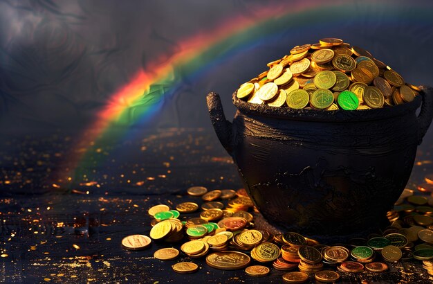 Saint Patricks pot of gold