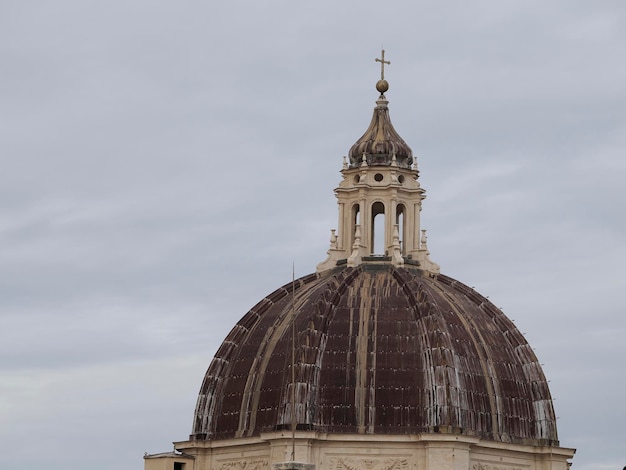 saint peter basilica rome view from rooftop detailof dome