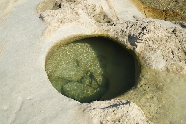 Saint peter pools Malta rock formation hole on rocks