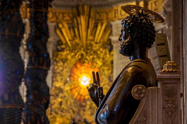 Saint Peter statue in Basilica Vatican Rome