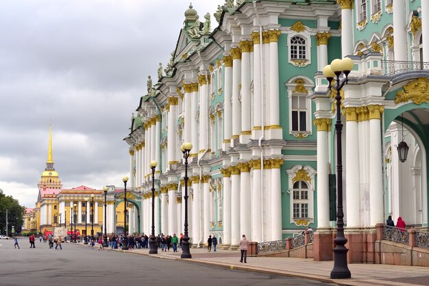 Saint Petersburg the facade of the Winter Palace on Palace square