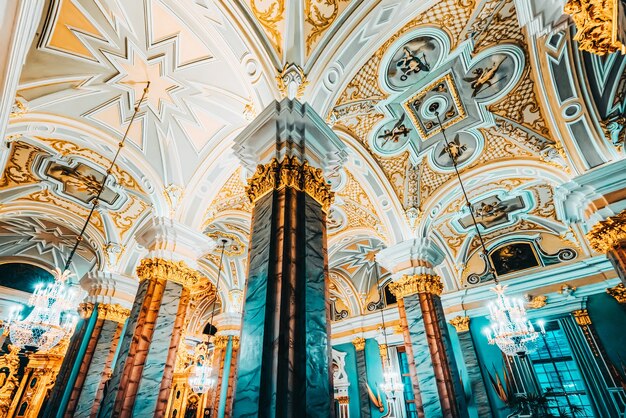 Saint Petersburg, Russia - November 05, 2019: Peter and Paul Fortress inside, the Tombs of the Russian Tsars. Saint Petersburg.