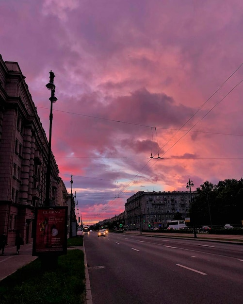 Saint Petersburg sunset after rain