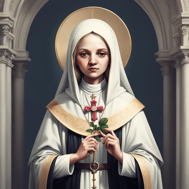 Saint rose de lima de lima illustration