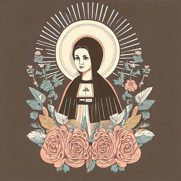 Saint Rose de Lima illustratie