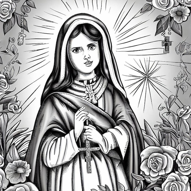 Saint Rose de Lima illustratie