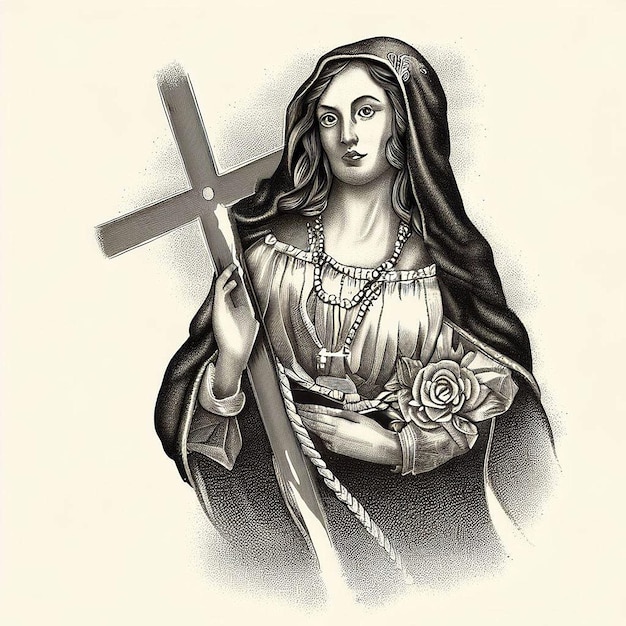 saint rose de lima illustration