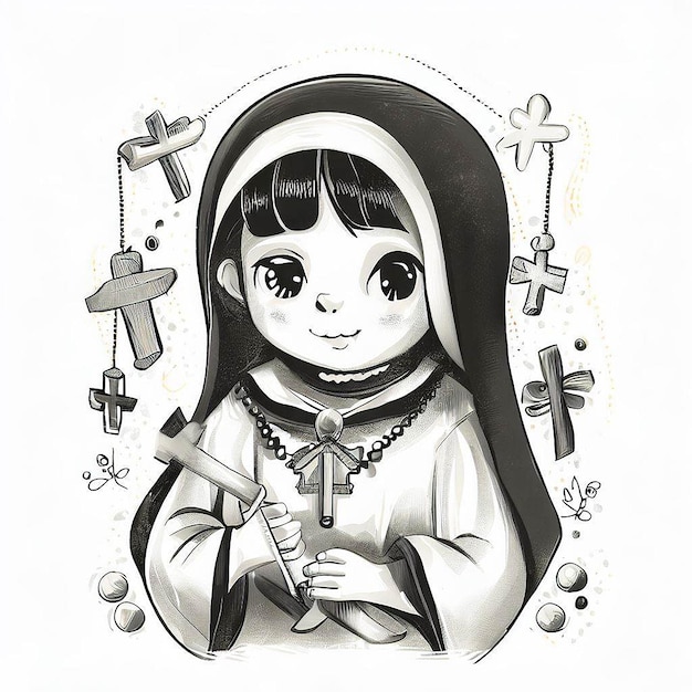 saint rose de lima illustration