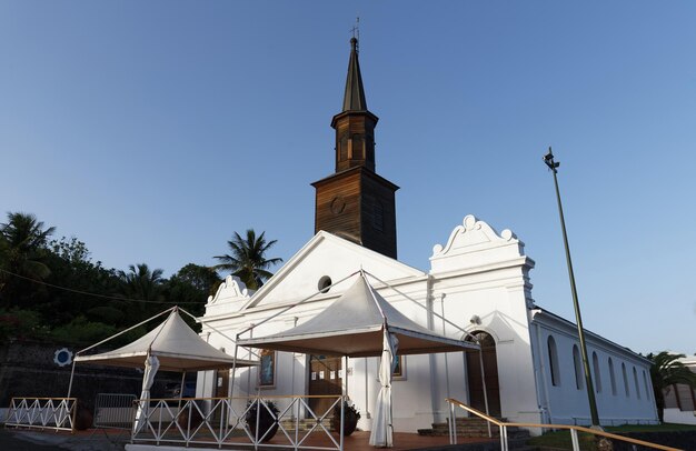 Saint Thomas kerk 's nachts Diamant stad Martinique eiland