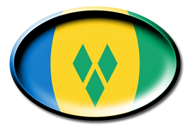 Foto saint vincent en de grenadines ronde landvlag