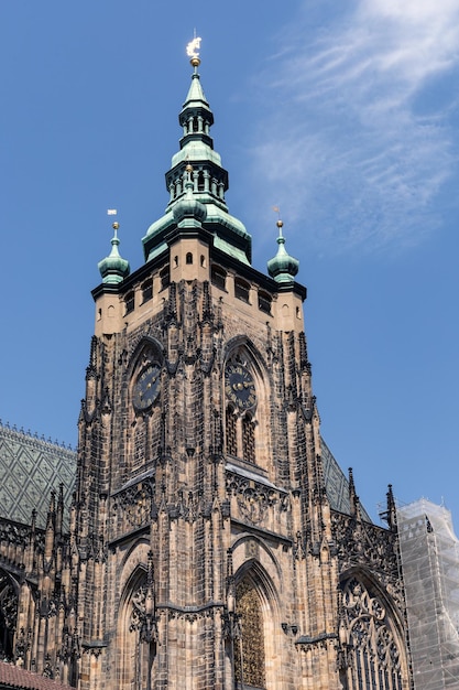 Saint Vitus Cathedral facade Prague Czech Republic