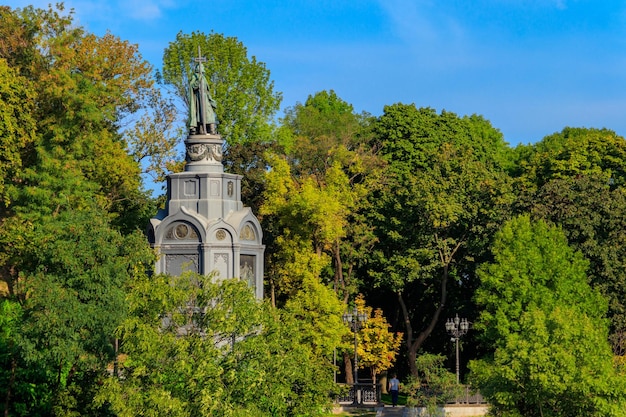 Saint Vladimir Monument dedicated to the Great Prince of Kiev Vladimir the Great built in 1853 in Kiev Ukraine