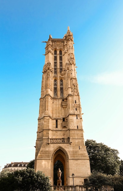 The SaintJacques Gothic Tower Paris France