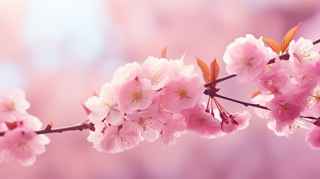 Sakura background with flower blossom