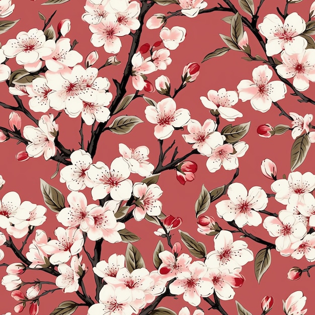 Sakura boom oud papier vintage digitaal papier