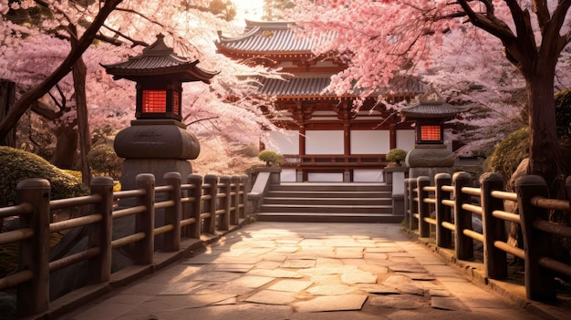 Sakura Delight Around the Temple