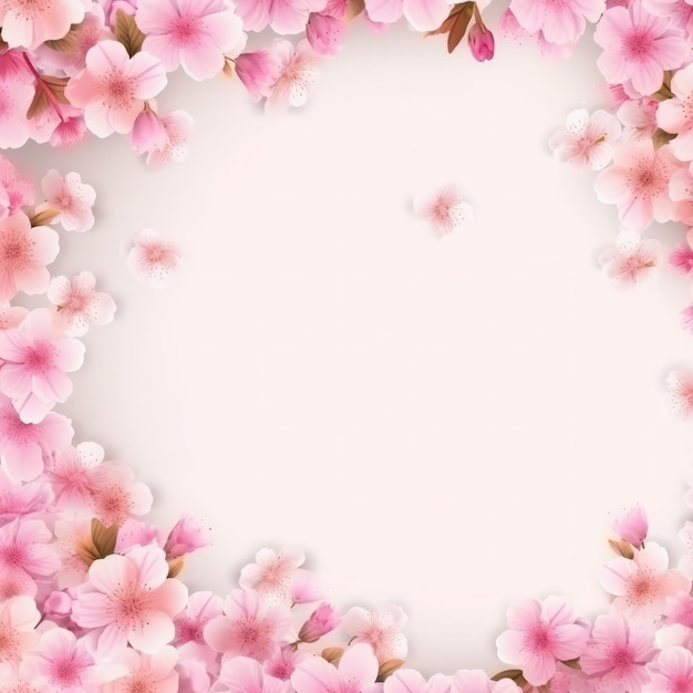 Sakura flower background Illustration AI GenerativexA