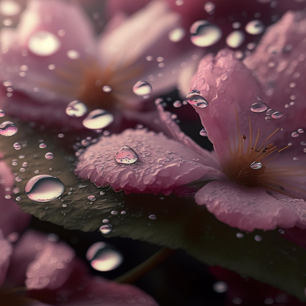 写真 桜の花 雨 ai レンダリング